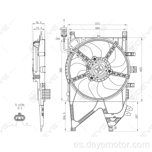 Auto Parts Motor del ventilador de enfriamiento del radiador para Opel